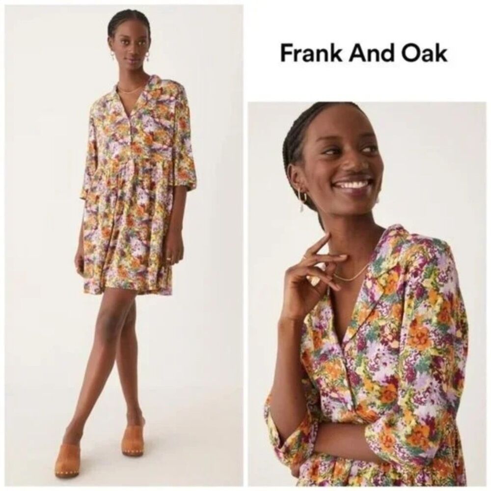 Frank & Oak The Babydoll Dress in Mulberry